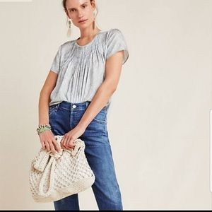 Anthropologie Dolan Gray Snake Print Pleated Top
